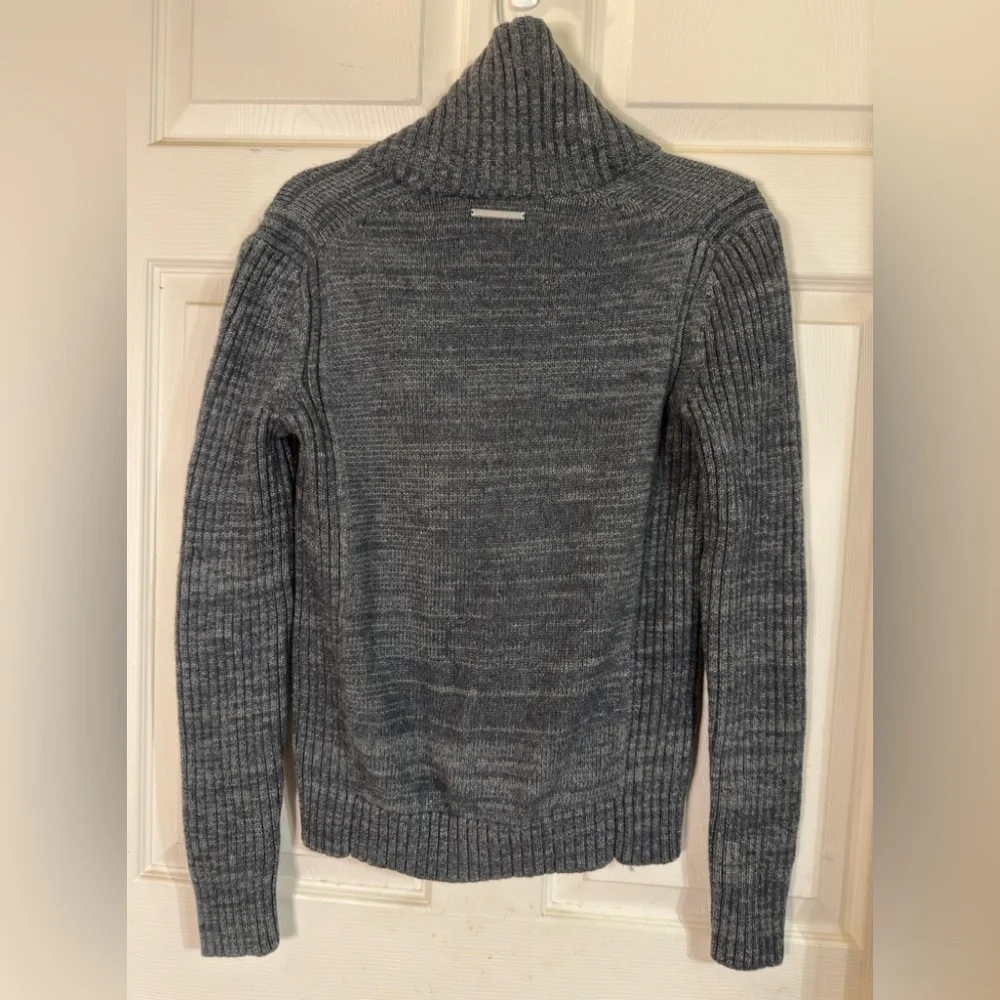 Armani Exchange (A|X) Mens Shawl Collar Cardigan Heather Gray Sweater Sz XS‎ EUC